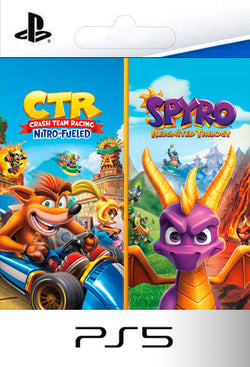 Crash Team Racing Nitro Fueled + Spyro Game Bundle PS5